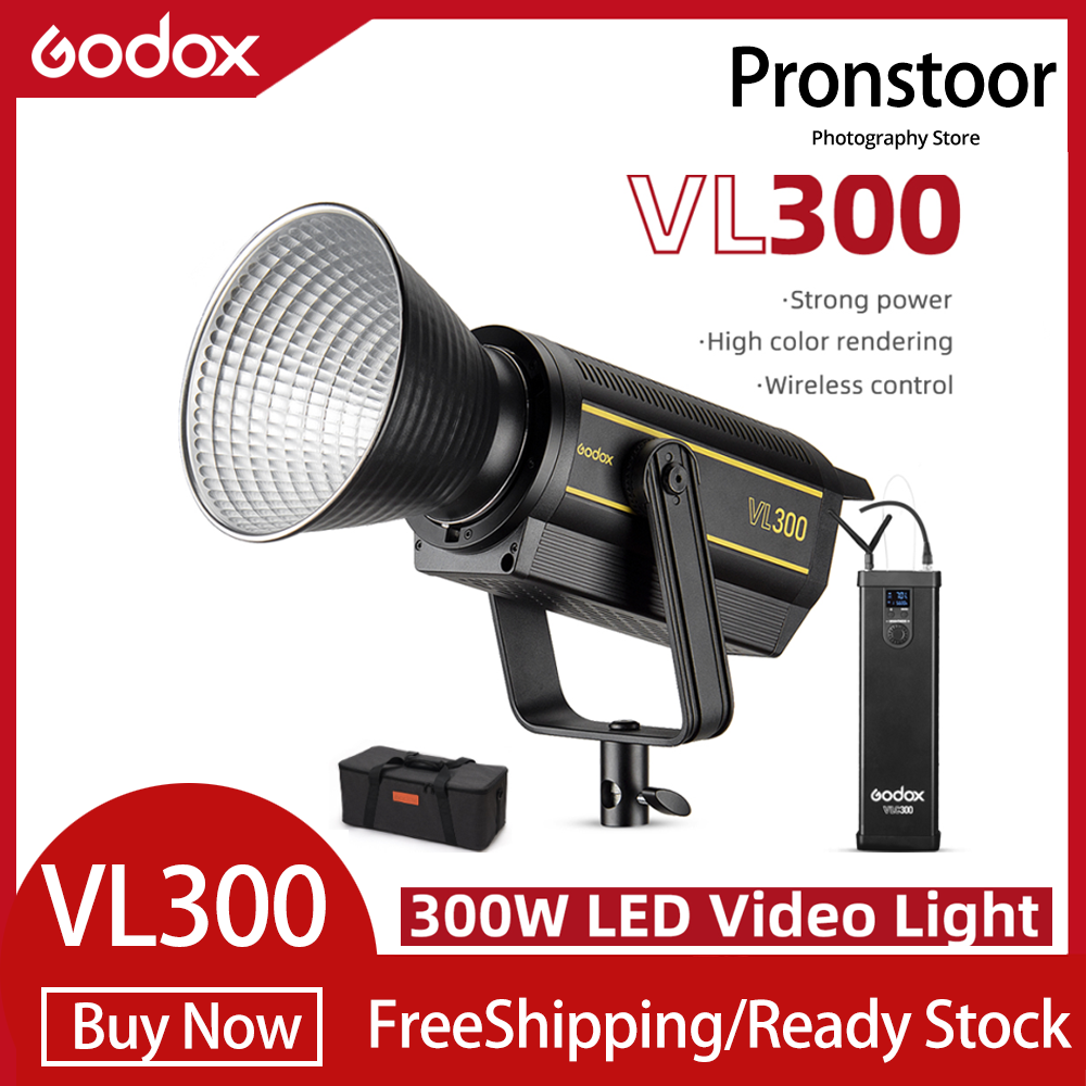 Godox VL300 VL-300 300W 5600K White Version LED Video Light Continuous Output Bowens Mount Studio Light APP Support ราคา 25,734 บาท*ส่งฟรี