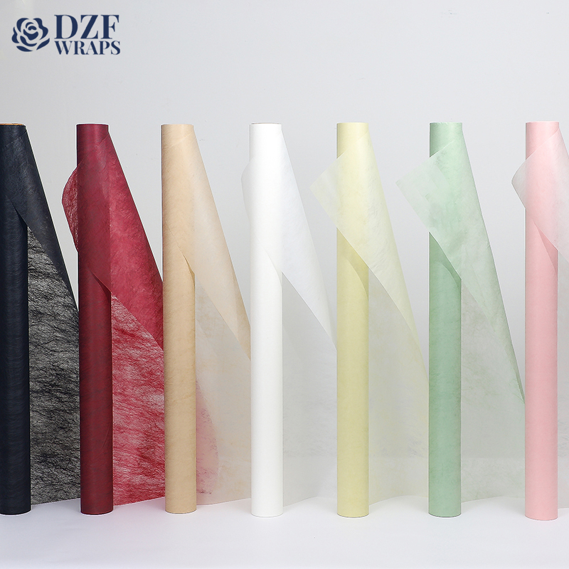 10yard giấy gói hoa cotton sữa giấy bó hoa cửa hàng hoa giấy màu trơn lót chống thấm nước