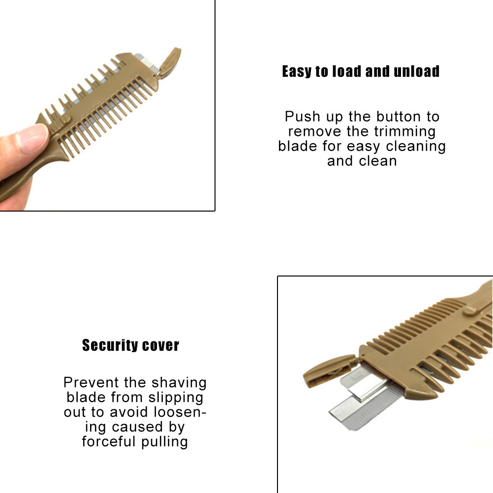 Lược Cạo Tóc, Lược Tỉa Tóc Hai Mặt Lược Cắt Tóc, Lược Chải Tóc Với Lưỡi Dao Cạo