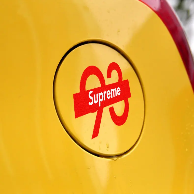 yellow supreme sticker