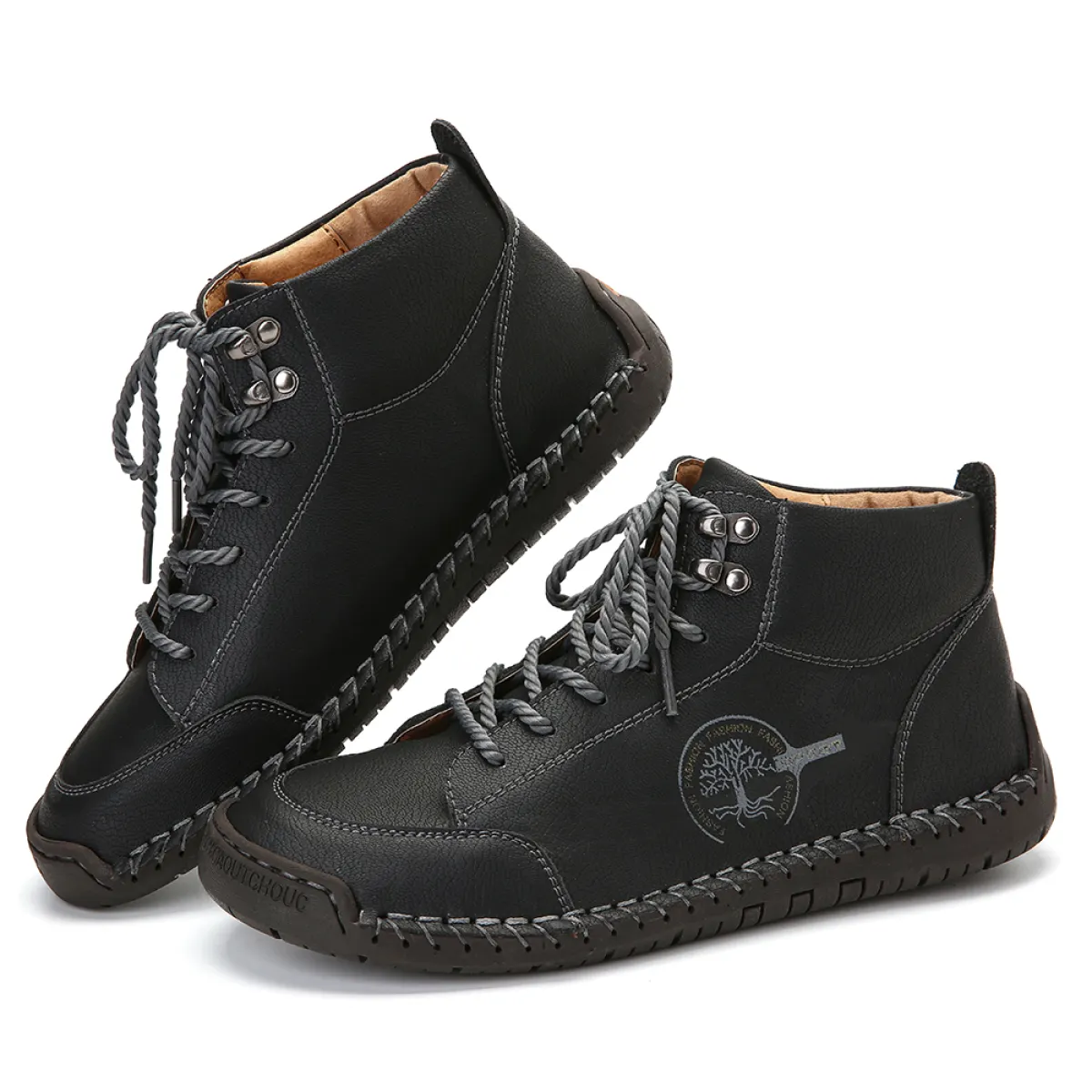 hand stitching ankle boots timberland