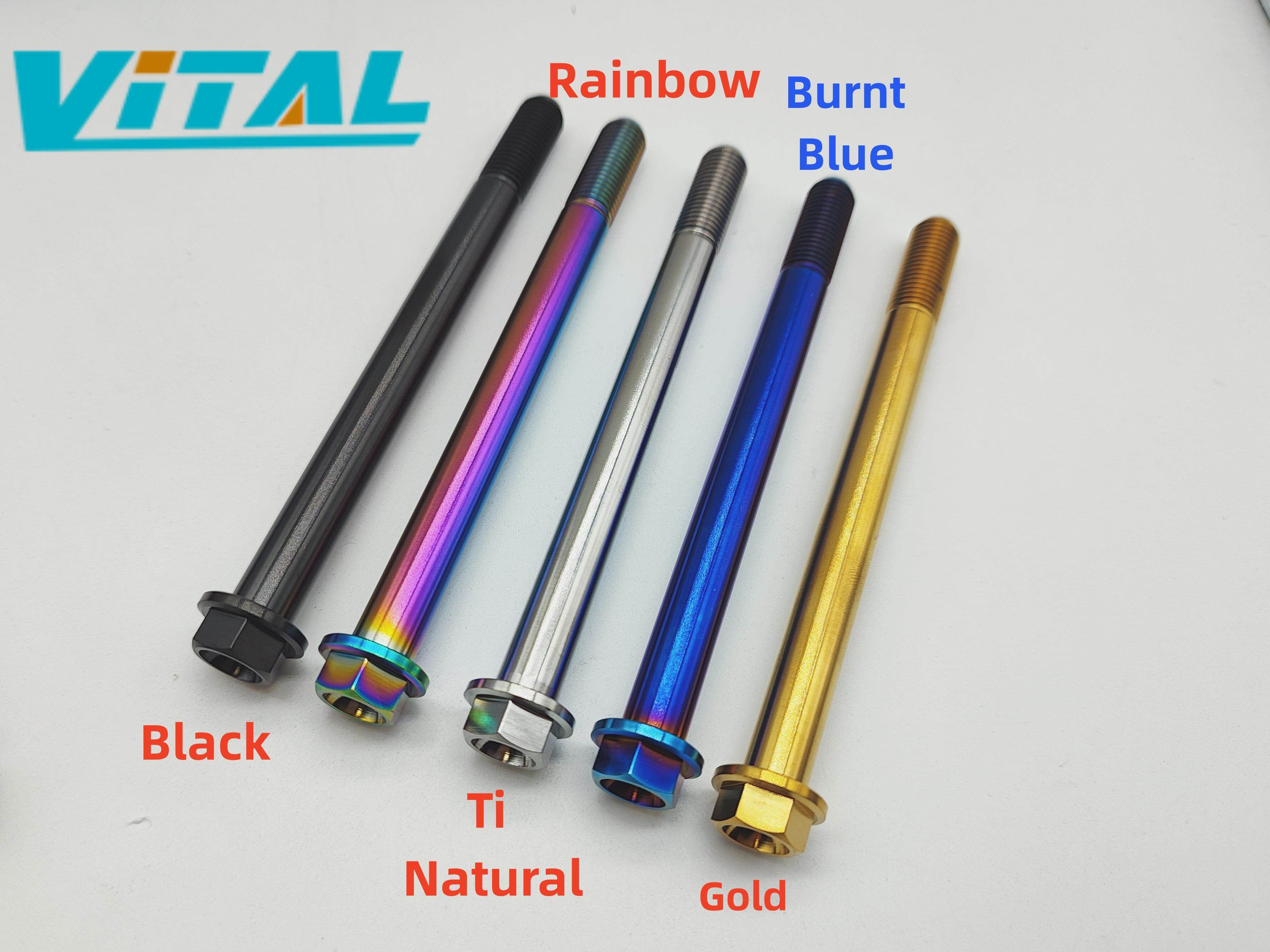 Vitaltitanium Bu Lông Titan M10 X 85Mm 100Mm 110Mm 120Mm 155Mm Ren Bước 1.25 Bu Lông Mặt Bích Lục Giác Đầu Lục Giác Ốc Vít Titan Gr5 Bu Lông Ti Cho Xe Máy Xe Máy Xe Máy Xe Hơi Ti Vít 6al4v Titan 1 Cái Giá