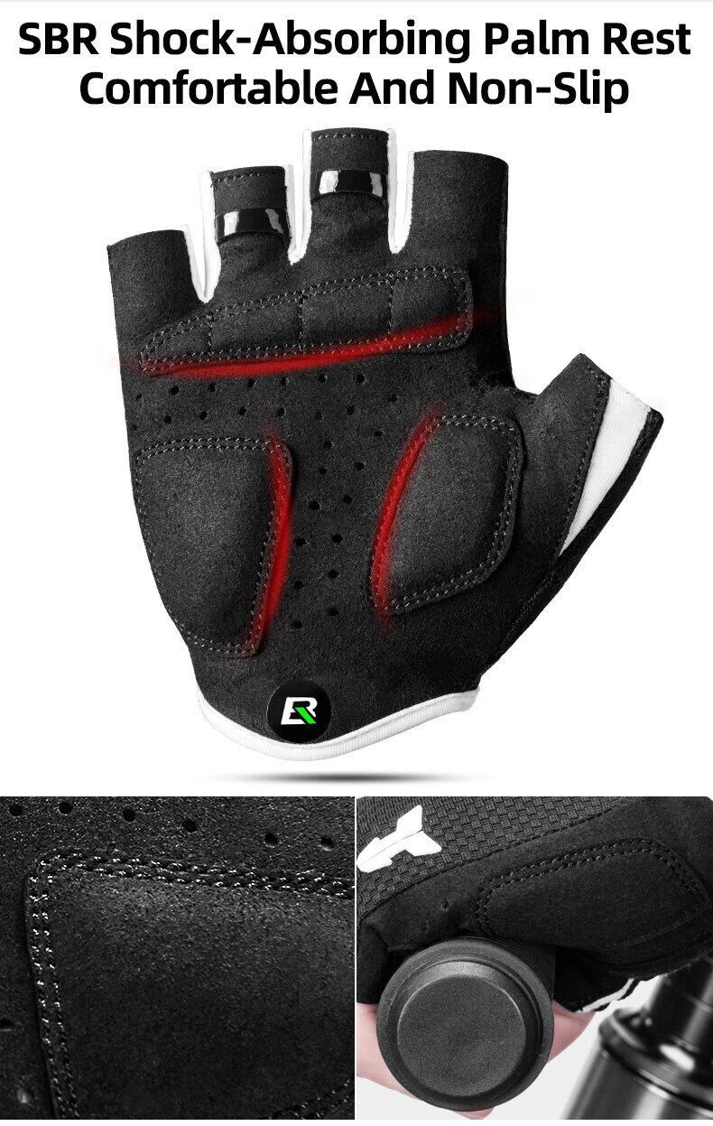Gants de Vélo Demi-Doigts Gant de Sport sans Doigts Vélo Mitaine