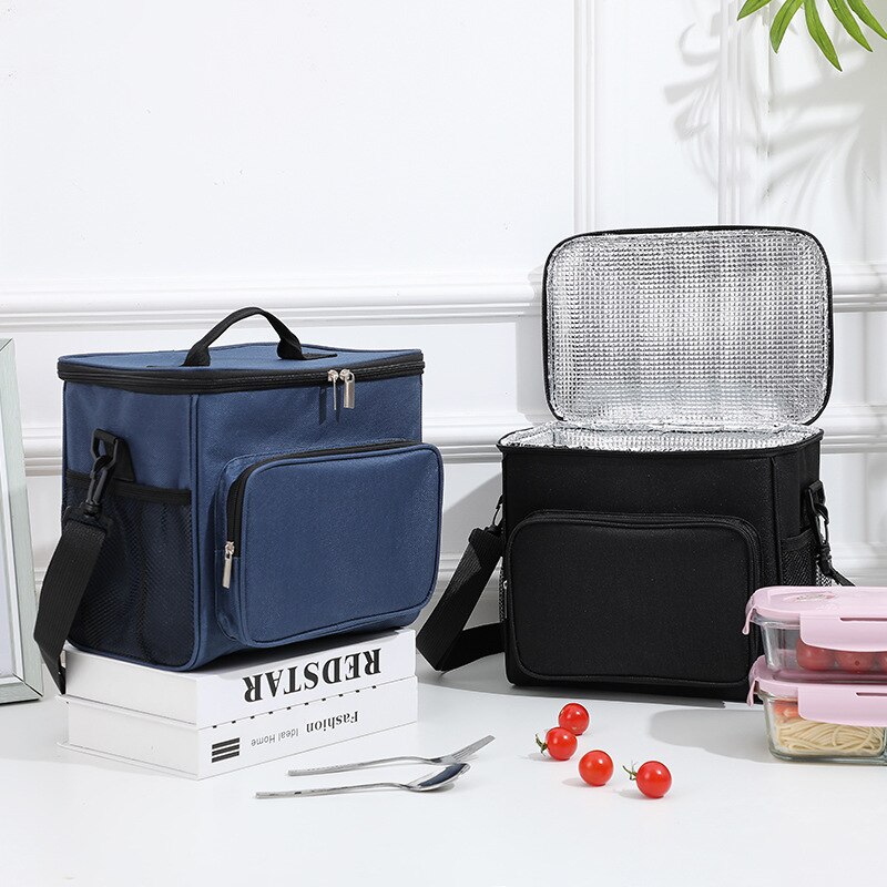 Gambar Women Lunch Bag Bento Box Thermal Insulated Cooler Bags Picnic Trips School Bring Meal Thermal Handbag Accessories Supplies
