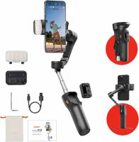 Hohem X3 Gimbal Phone Stabilizer with Detachable Remote Control Portable Foldable 3-Axis Phone Gimbal for Android & iPhone16
