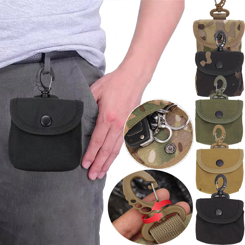 Cắm trại chống nước Túi EDC chiến thuật chìa khóa ví tiền ví Bộ Du Lịch Ví đựng xu Cắm Trại Đi Bộ Đường Dài Ngoài Trời ngụy trang Túi đeo thắt lưng