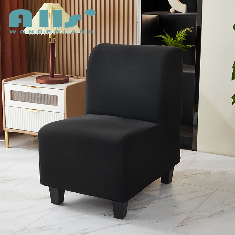Armless Accent ผ้าคลุมเก้าอี้ผ้าคลุมโซฟาเดี่ยว Plain Thicken Stretch Furniture Protector For Living Room