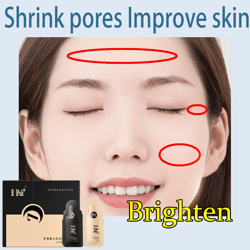 Gambar ?Ke Yan Store?IN Astaxanthin Serum, Rich in Ceramide, Niacinamide, Alcohol free, Smooth and Moisturizing Face, Shrink Pores, Anti wrinkle Serum, Improve Rough Skin, 1.5ml*14 pieces essence