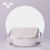 Mah Original Female Shoulder Messenger Bag Casual Simple Solid Color Purple Grey Commuter Bag Versatile Saddle Bag