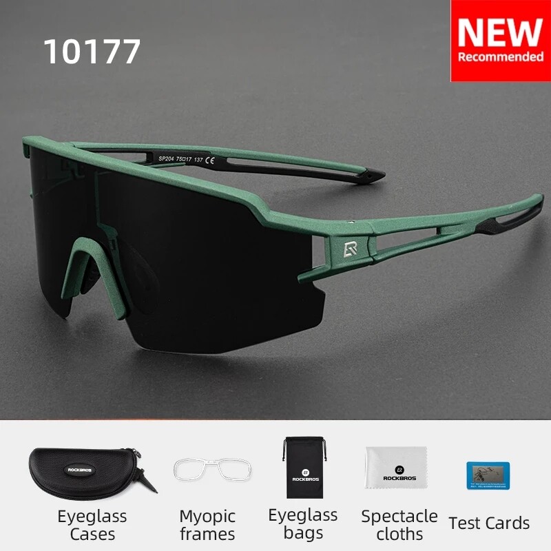 Outdoor Sports Riding Polarized Sunglasses Men Curve Cutting Frame Stress- Resistant Lens Shield Sun Glasses Fishing Sunglasses