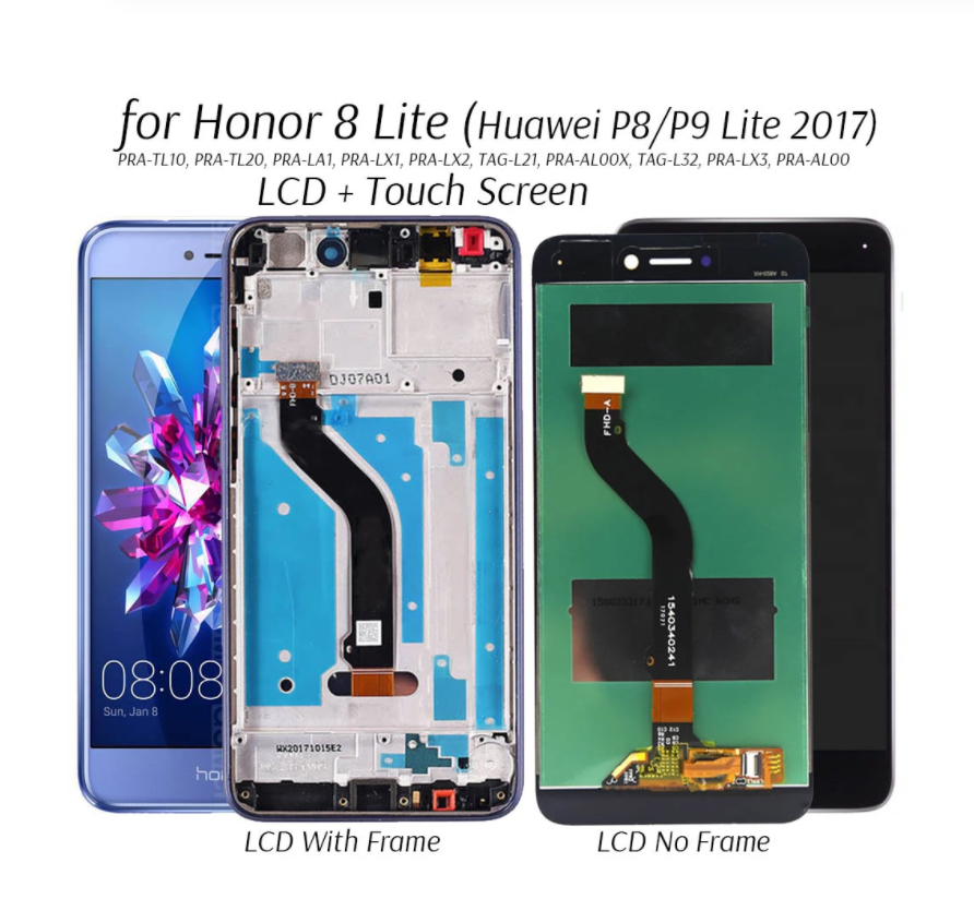 honor 8 lite display with frame