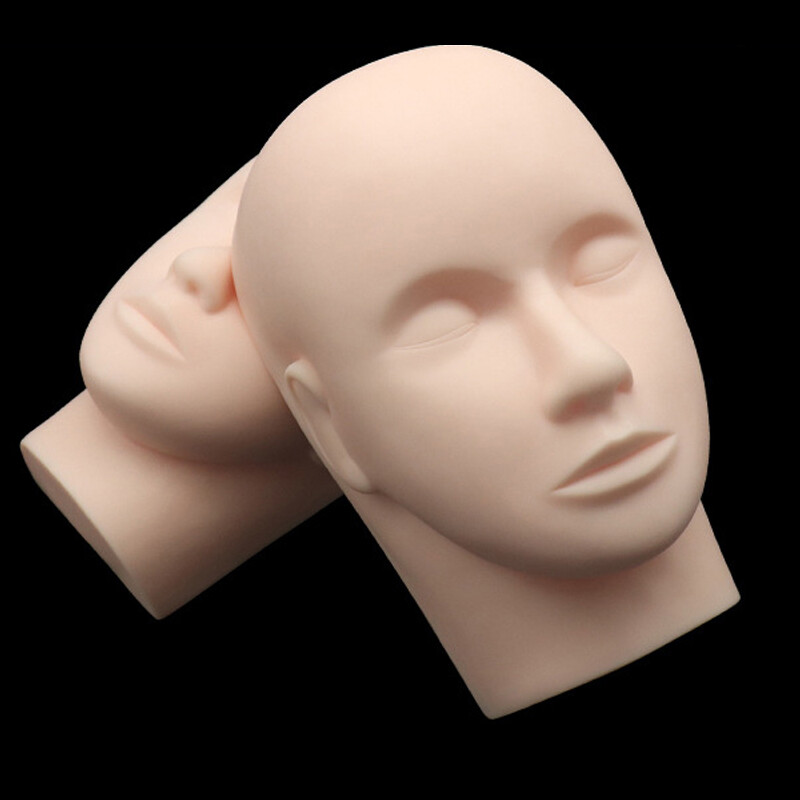 Gambar Mannequin Head Eyelash Extensions Head Lashes Maniquin Acupuncture Massage Practice Silicone Manequin MakeupTraining Tool