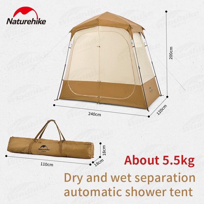 OutTop Outdoor Shower Automatic Tent Dry Wet Separation Fast Build 210T Camping Locker Room 5.5kg Travel Hiking Shower Room ราคา 11,649 บาท*ส่งฟรี