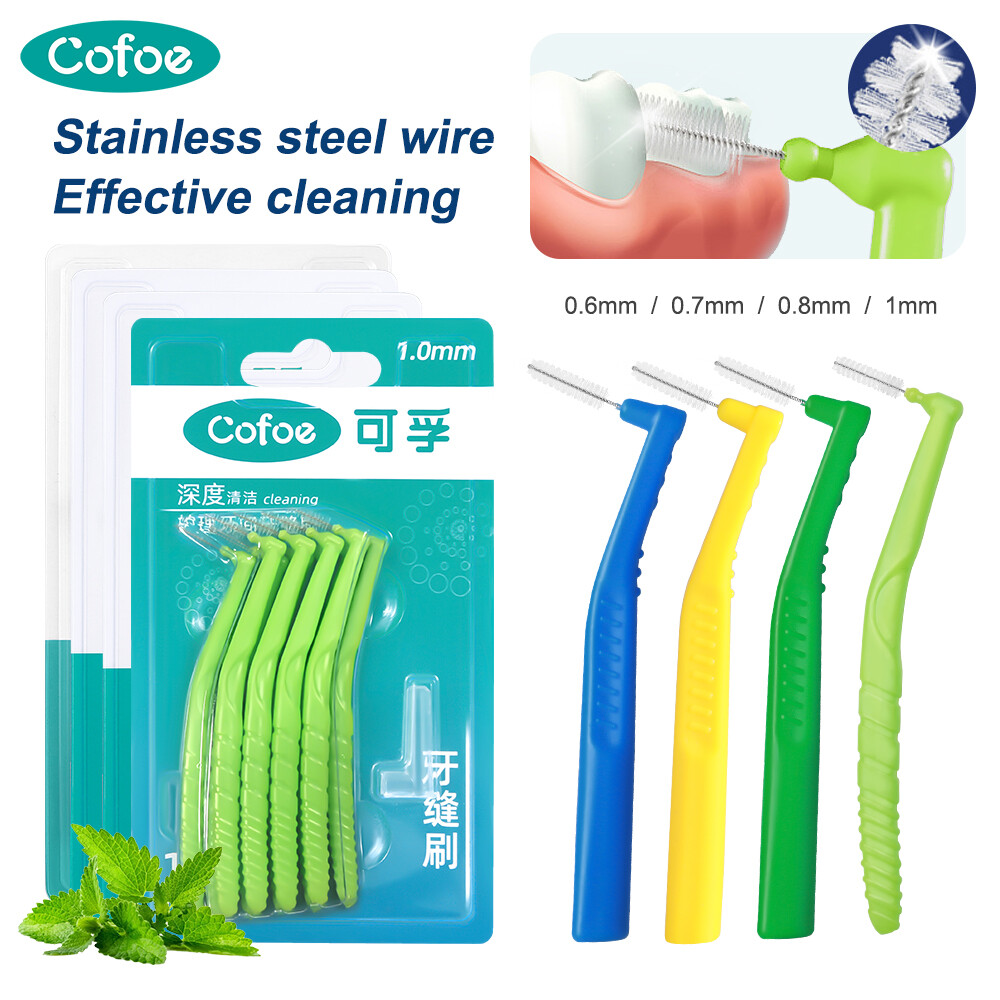 Cofoe bàn chải đánh răng kẽ răng cho niềng răng bộ dụng cụ làm sạch chỉ nha khoa bộ dụng cụ làm sạch niềng răng bàn chải niềng răng dụng cụ chỉnh nha răng miệng kèm bàn chải