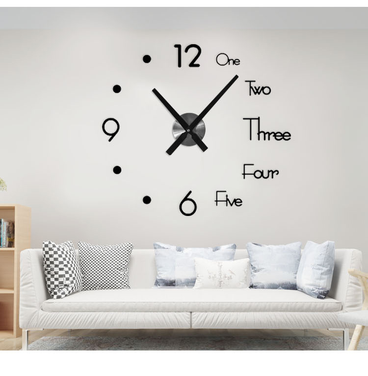 DIY 3D wall sticker clock European style simple clock: Buy Online at Best  Prices in Myanmar | Shop.com.mm