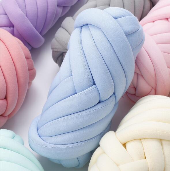 1kg sợi thô siêu dày ống cotton sợi xoắn khổng lồ mềm có thể giặt được đan giỏ thảm chăn đan tay tự làm