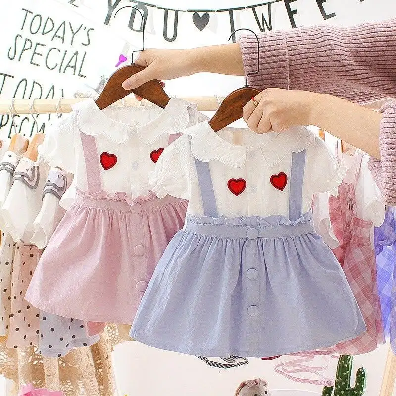 baby pink overall dress