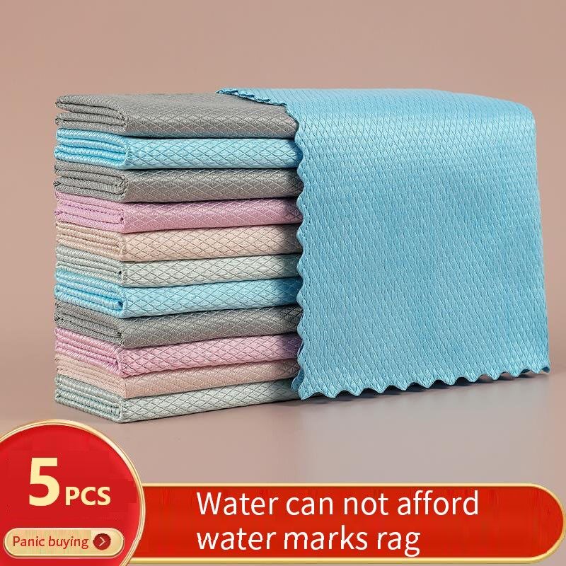 Gambar Kitchen Microfiber Fish Scale Towel Cleaning Glass Rag Cleaning Windows Rag Cleaning Mirror Rag Multi Purpose Super Absorbent Microfiber Fish Scale Towel Cleaning Car Care Rag Kitchen Wiping Rag Home Microfiber Fish Scale  Cleaning Glass Scrubbing Rag