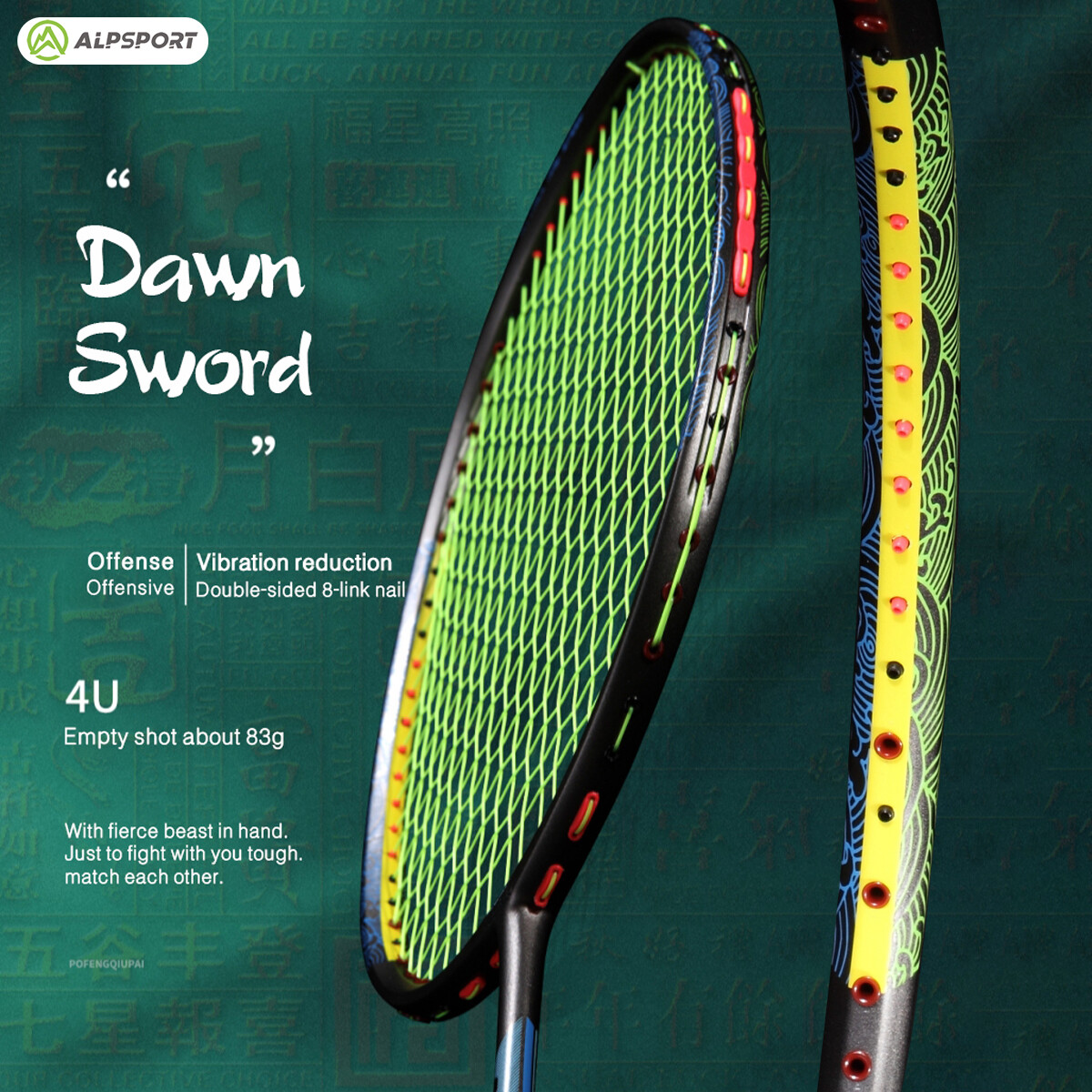 ALP hl-tfty VỢT CẦU LÔNG ban đầu cấp bằng sáng chế chống sốc VỢT CẦU LÔNG nhanh nhẹn tấn công bóng kiểm soát điểm giết Carbon hoàn toàn 4U tấn công