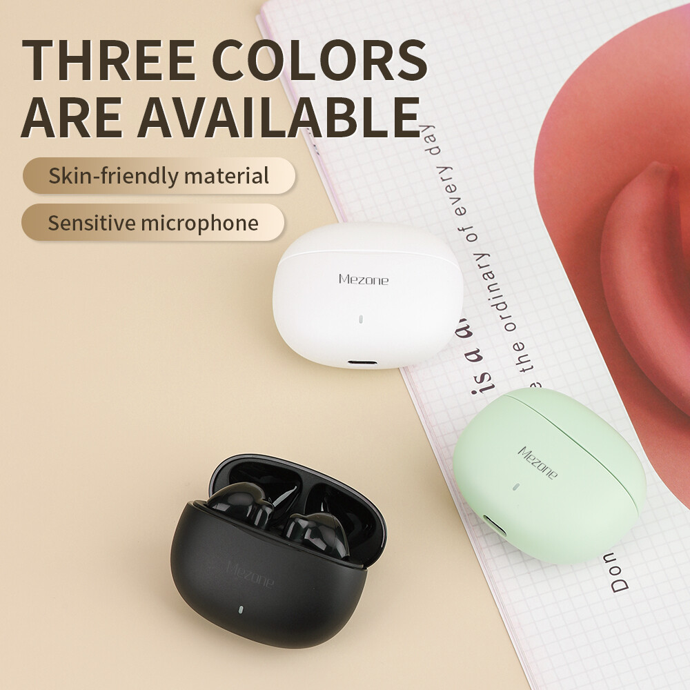 Wireless Earphones Mezone Mini Pods TWS Bluetooth 5.3 Headphones HIFI Sound Earbuds Waterproof IPX5 Game Headset with Microphone ราคา 189 บาท*ส่งฟรี