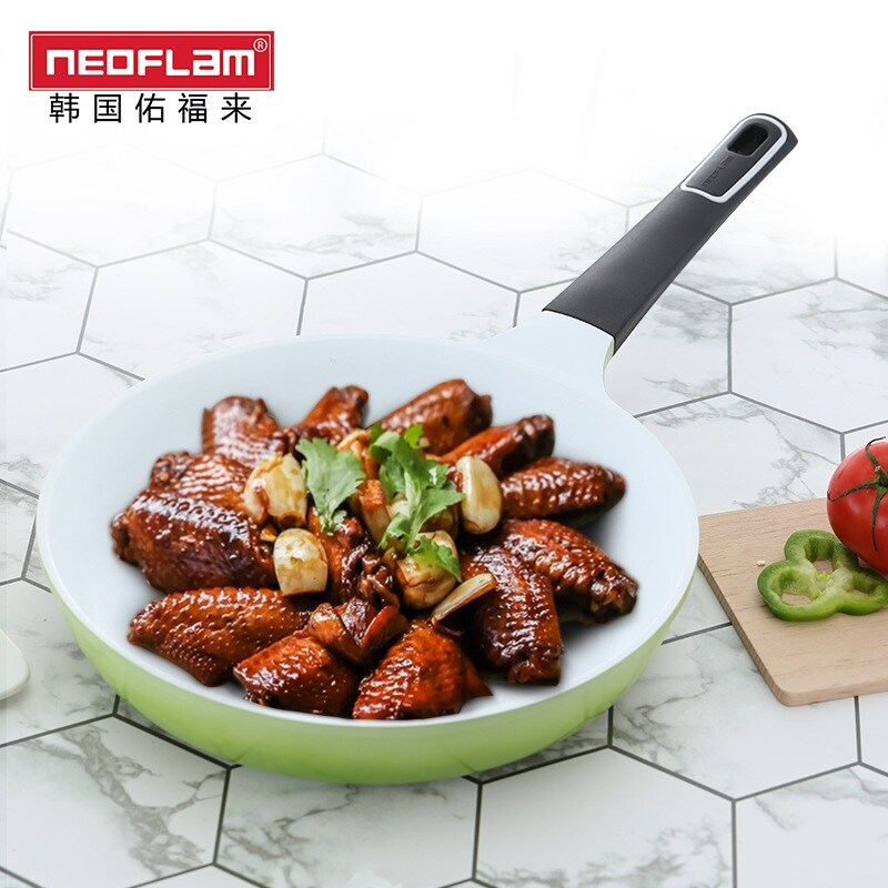 Gambar Neoflam ceramic pan titanium no soot cooking frying pan fry pan household induction cooker general 28 cm