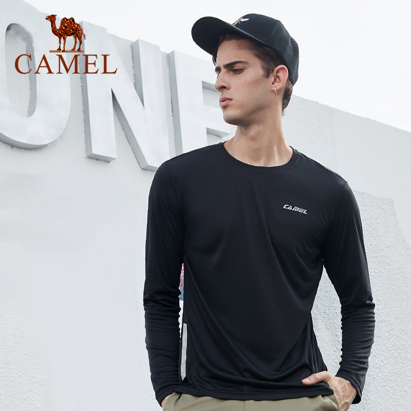 Camel Outdoor Men Quick Dry Sport Shirt Fitness Running Long Sleeve T Shirt for Male ราคา 244 บาท*ส่งฟรี