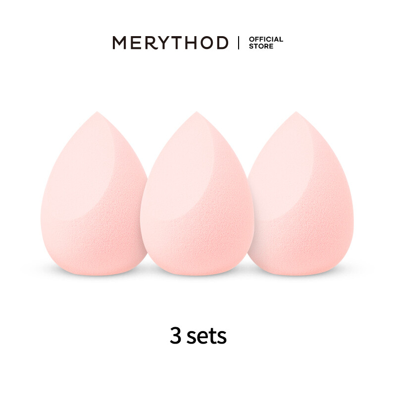 Gambar MERYTHOD Chal Deok Koong Puff Egg Shaped Makeup Sponges For Applying Foundations 3ea in 1 Pack
