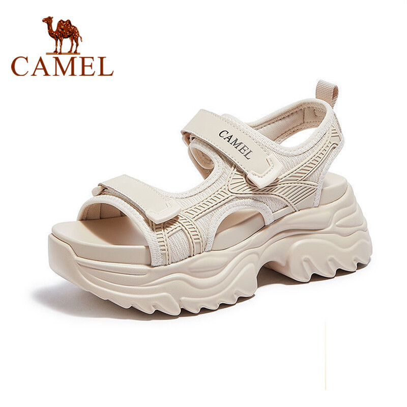 Cameljeans Women's Shoes Summer New Thick-soled Beach Sandals ราคา 2,109 บาท*ส่งฟรี