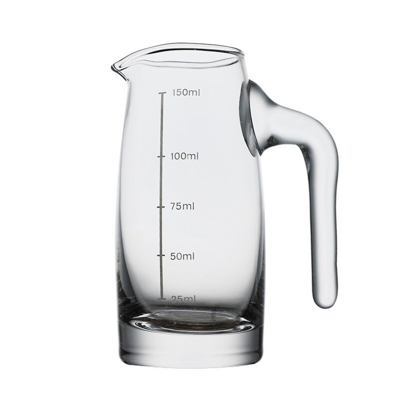 Gambar high quality Thicken with calibration points wine pot liquor liquor cup crystal glass small a small handleless wine cup with handle and a cup of liquor