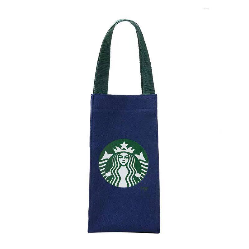 Starbuck Reusable Coffee Bag Handbags 2020 Canvas Tote Carrier Tumbler Carrier Bag Holder - 3
