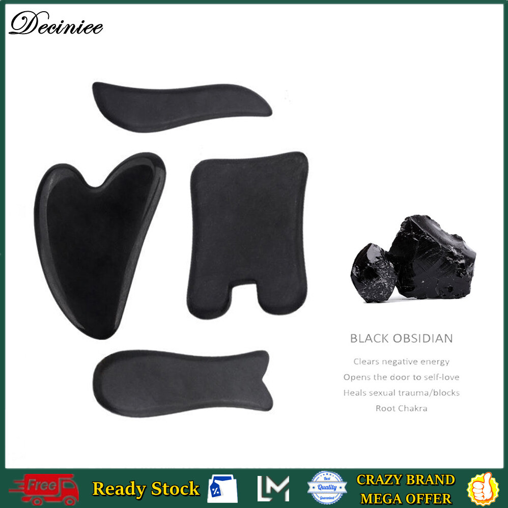 4 Cái/1 Bộ, Tấm Cạo Mát Xa Guasha, Tấm Bấm Huyệt Đá Ngọc Bích Đá Vỏ Chai Tự Nhiên Liệu Pháp SPA Dụng Cụ Chăm Sóc Sức Khỏe Cơ Thể Chân Mắt