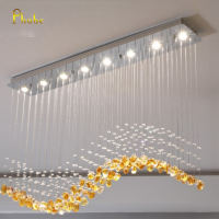 Nordic Crystal Led Pendant Light for Living Dining Room Food Tables Bedroom Kitchen Chandelier Home Decor Hanging Light Fixture