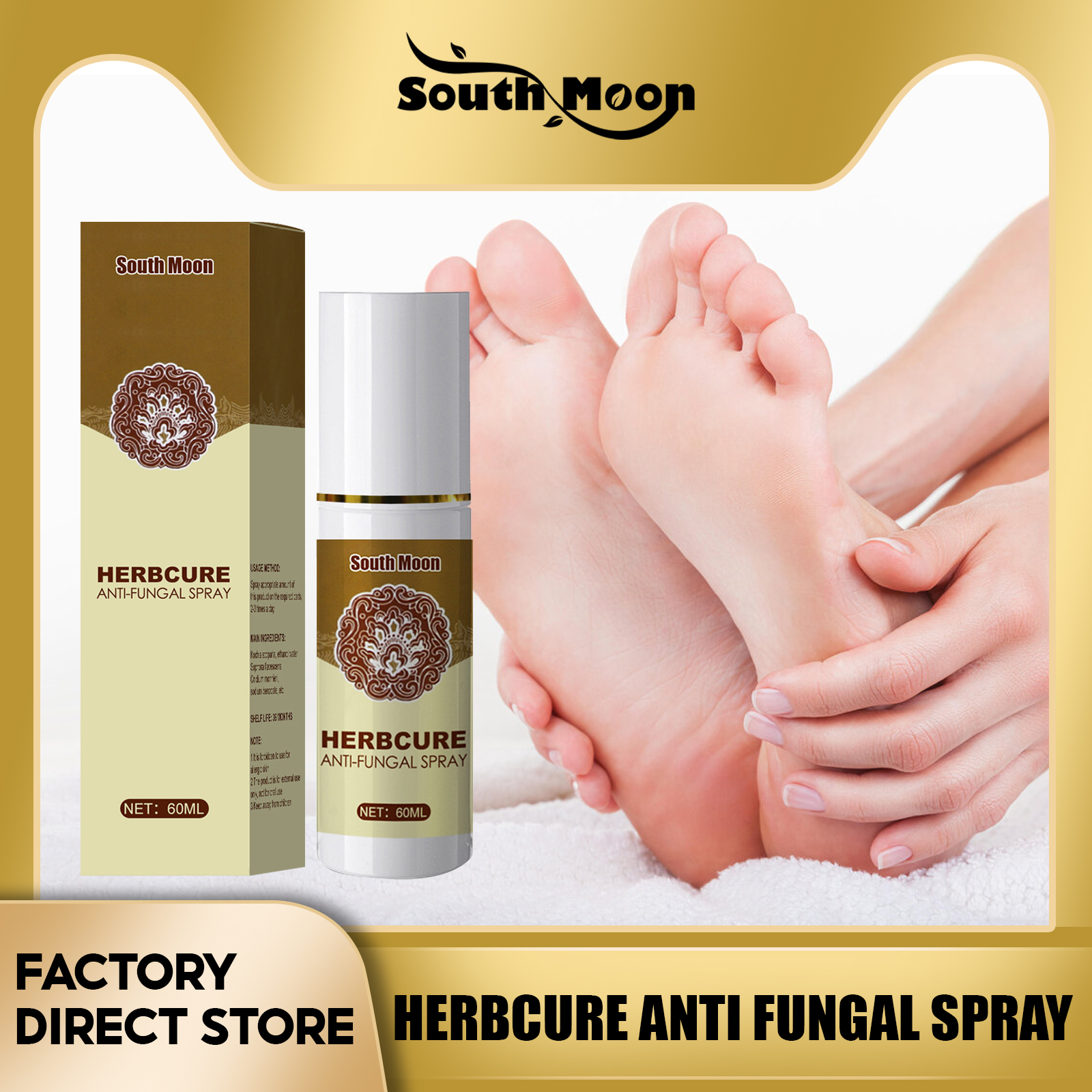 South moon feet spray 60ml xịt thảo dược chống ngứa beriberi xịt thảo dược chống ngứa mồ hôi mùi hôi chân có xịt thảo dược xịt khử mùi chăm sóc beriberi