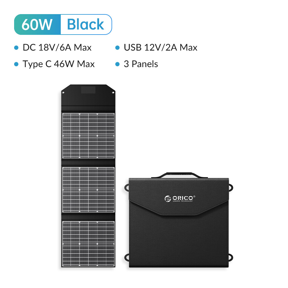 Tấm Pin Năng Lượng Mặt Trời Bộ Sạc Tấm Pin Năng Lượng Mặt Trời Di Động ORICO 100W / 200W Cho Điện Th