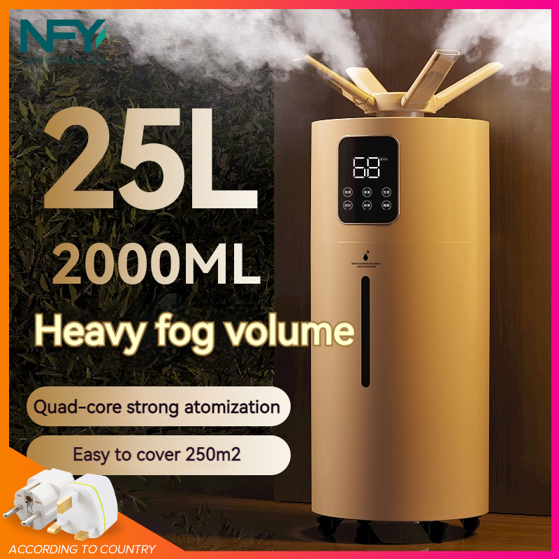 NFY 25L air humidifier, household 2000ML heavy fog, four core atomization household/bedroom sterilization/ultrasonic spray machine, commercial disinfection large-scale industry ราคา 5,439 บาท*ส่งฟรี