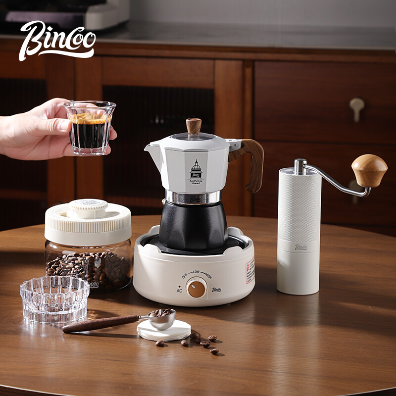 Bincoo Boost Phiên Bản Đôi Van ấm moka Ý Top Máy pha cà phê Moka Espresso bằng nhôm Nhà Sản Xuất Bình đựng cà phê Quán cà phê