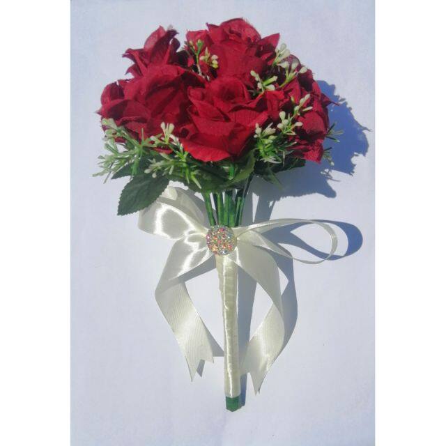 Bunga Tangan Pengantin Bouquet Of Flower Red Lazada