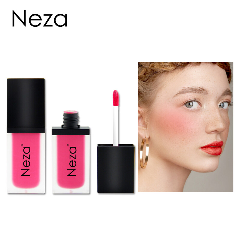 Gambar NEZA Liquid Blush 5 Colors Silky Long Lasting Natural Rouge Liquid Moisturizing Long Wear Pink Orange Daily Makeup Professional Cosmetics