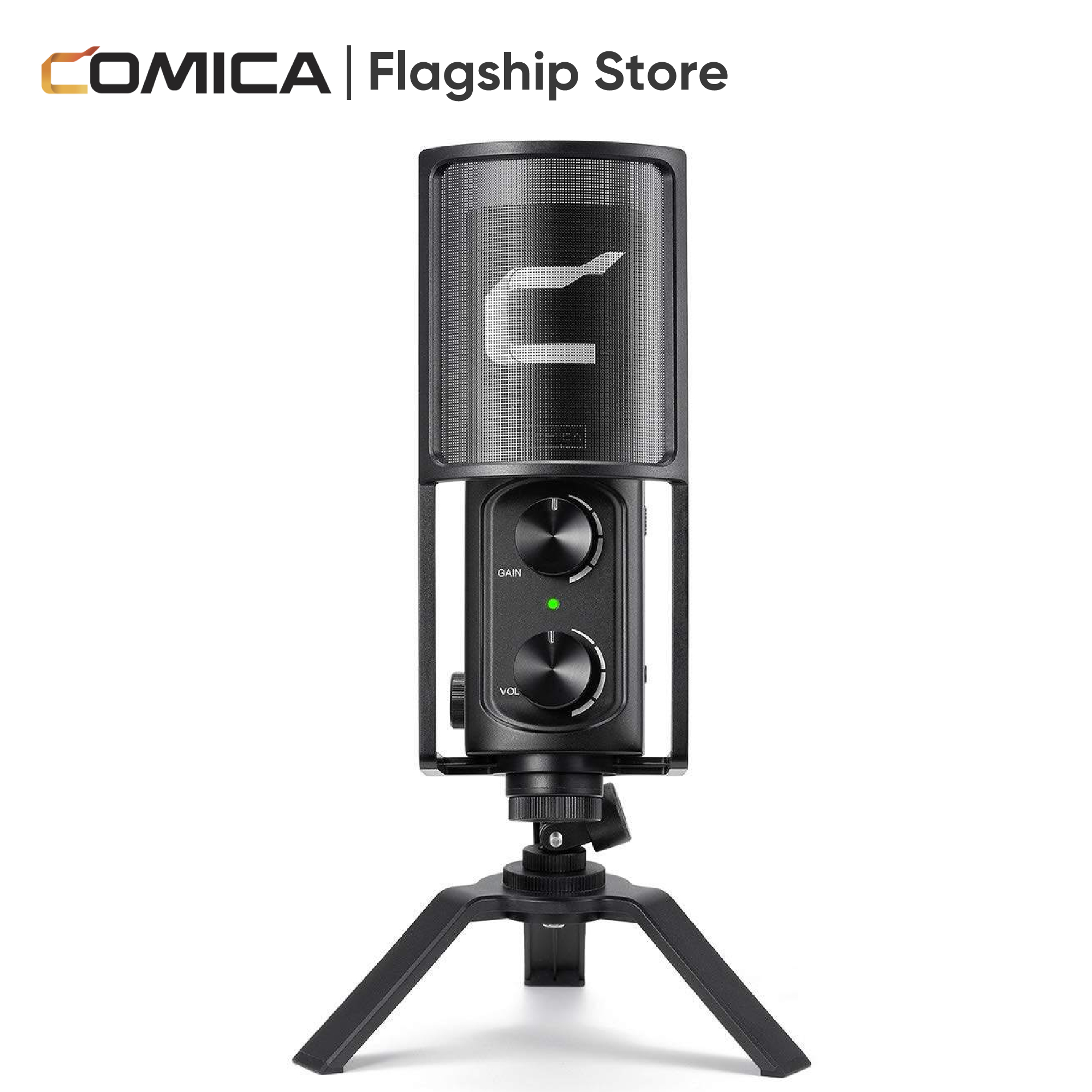 Comica STM-USB USB Microphone, Desktop Computer Microphone, Condenser Streaming Microphone with Tripod for Podcast, Voice Over, Vocal Recording, Gaming, Plug n'Play for Mac/Windows PC ราคา 4,200 บาท*ส่งฟรี
