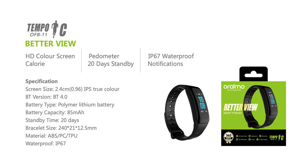 oraimo fit band price