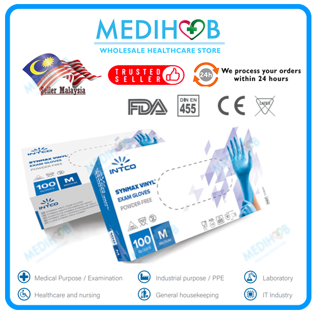 Vinyl Exam Synmax 4g Gloves Disposable Powder Free Gloves With