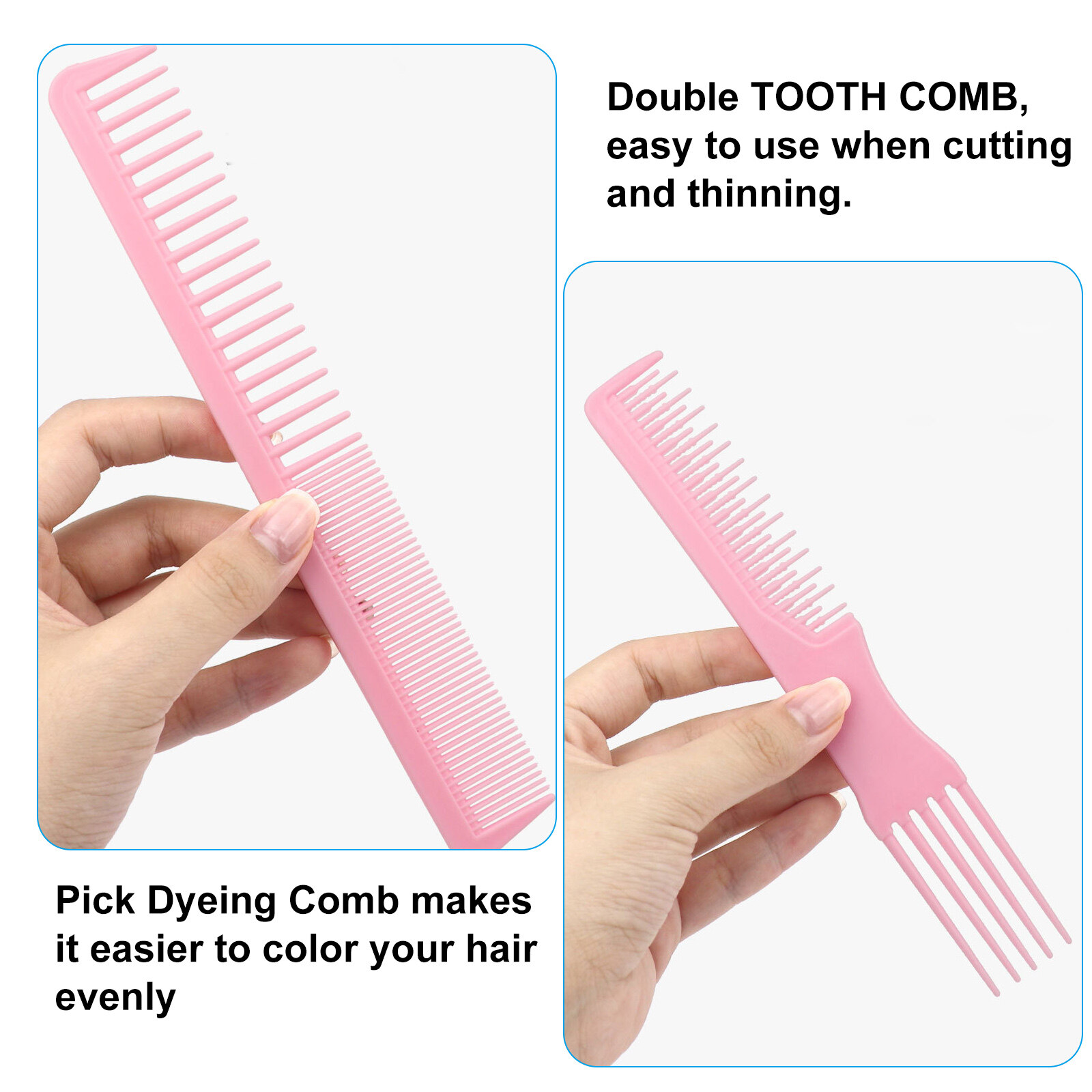 Bộ 9 Chiếc Lược Chải Tóc, Bộ Lược Tạo Kiểu Tóc Gỡ Rối Bộ Lược Cắt Tóc Bộ Kẹp Lược Tạo Kiểu Chống Tĩnh Điện Cho Salon Dành Cho Nữ Nam