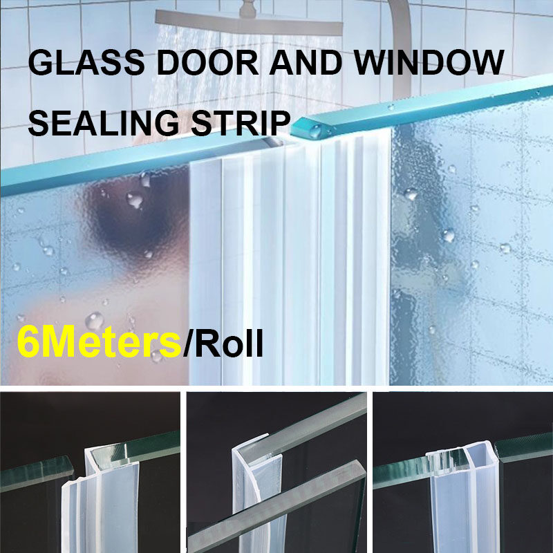 6 Mét Miếng Dán Cửa Sổ Bằng Cao Su Silicon Dải Thời Tiết Hình Góc F/U/H Miếng Dán Cửa Nhà Tắm Bằng K