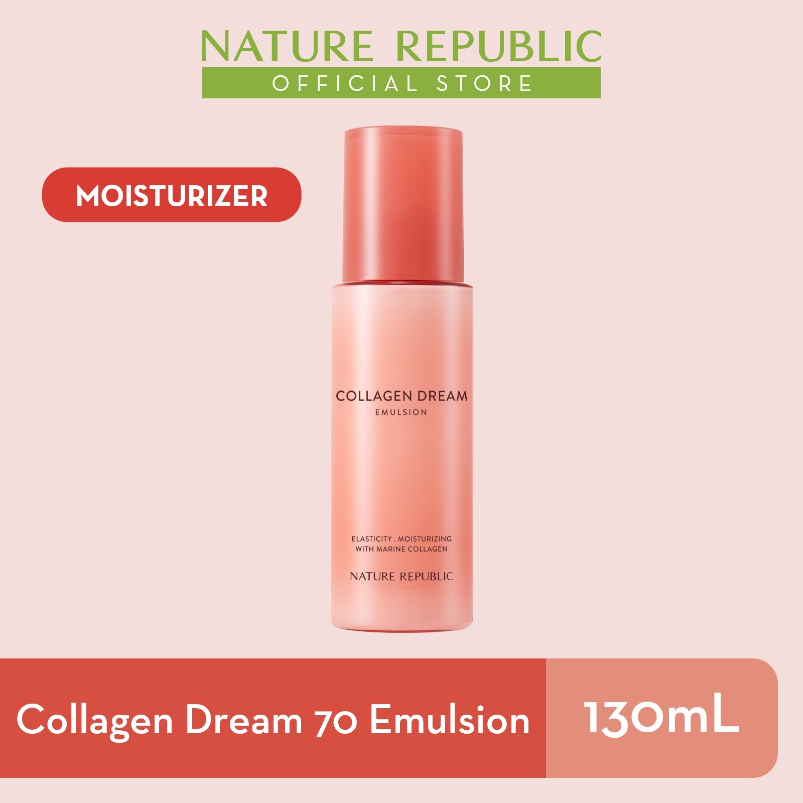 Gambar Nature Republic Collagen Dream 70 Emulsion   Moisturizer for Anti Aging (130 mL)Hydrating  Collagen Skin Care Emulsion | Korean Facial Moisturizer  included for All Skin Type
