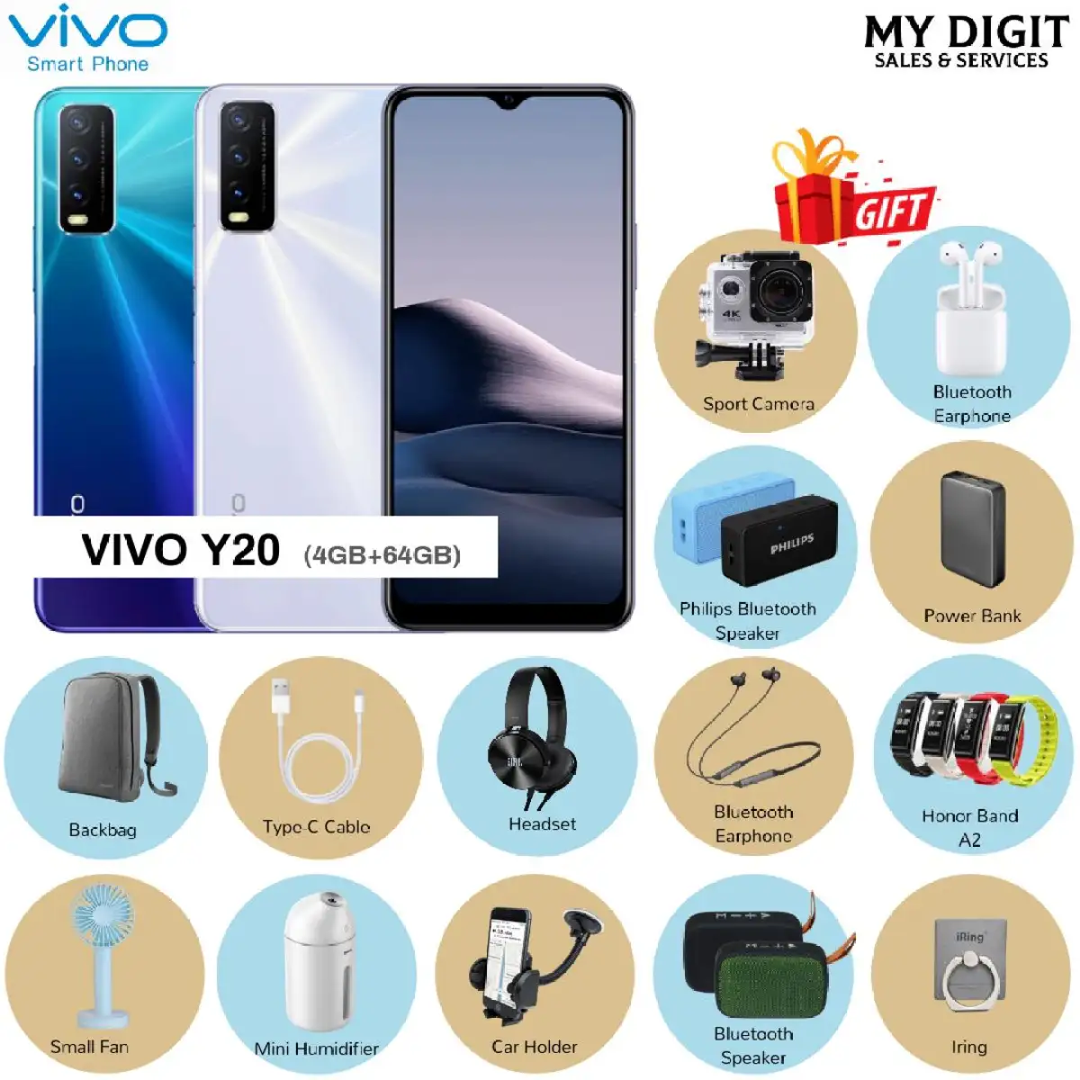 Vivo Y20 2020 4gb Ram 64gb Rom Lazada