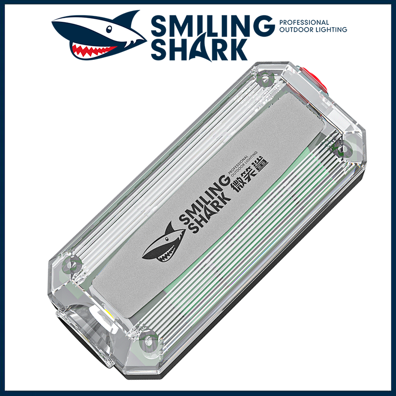 Smiling Shark JD007 Red Blue Strobe Light Police Light Warning Lights USB Rechargeable Flashlight Shoulder Clip Flashing Outdoor ราคา 438 บาท*ส่งฟรี