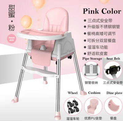 Baby Dining Table High Chair Low Chair Booster Seat Adjustable Height Kid Dining Chair Meja Makan Bayi Meja makan kanak (5)