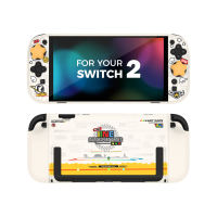 IINE PC Protective Case Set for Switch 2 with 2pcs Joystick Caps Compatible with Switch 2 Dock Full Protection 9H High Transparency Tempered Glass for Switch 2