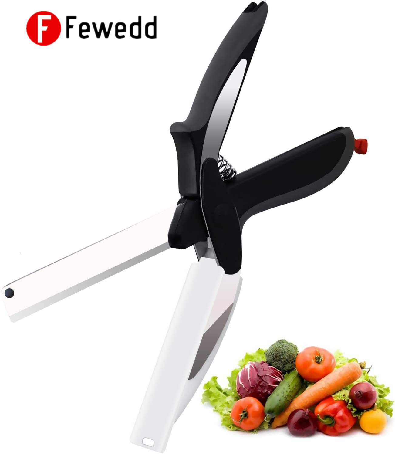 Dụng cụ cắt rau củ dụng cụ nhà bếp kéo cắt salad-dao thớt 2 trong 1-dụng cụ mài lưỡi cộng-dụng cụ cắt salad kéo cắt thực phẩm-dụng cụ cắt thông minh dễ dàng cắt