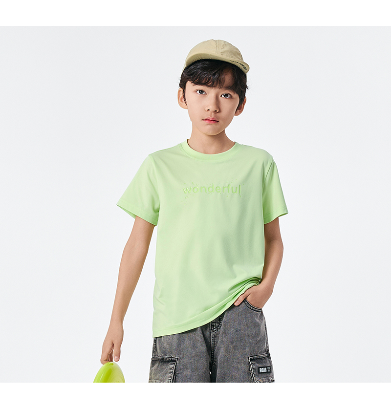 balabala Children Short Sleeve T-Shirt Boy Inner Wear Summer Girl Printed Fashion Comfortable Versatile Trendy · v5